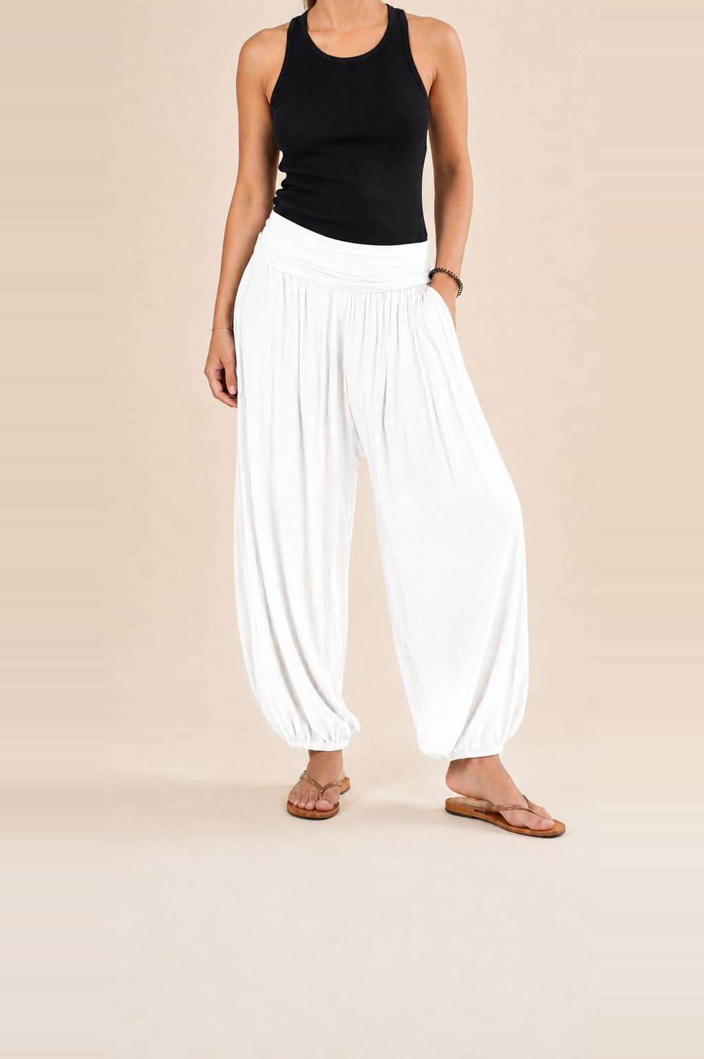 Pantalon bohème Alluria blanc