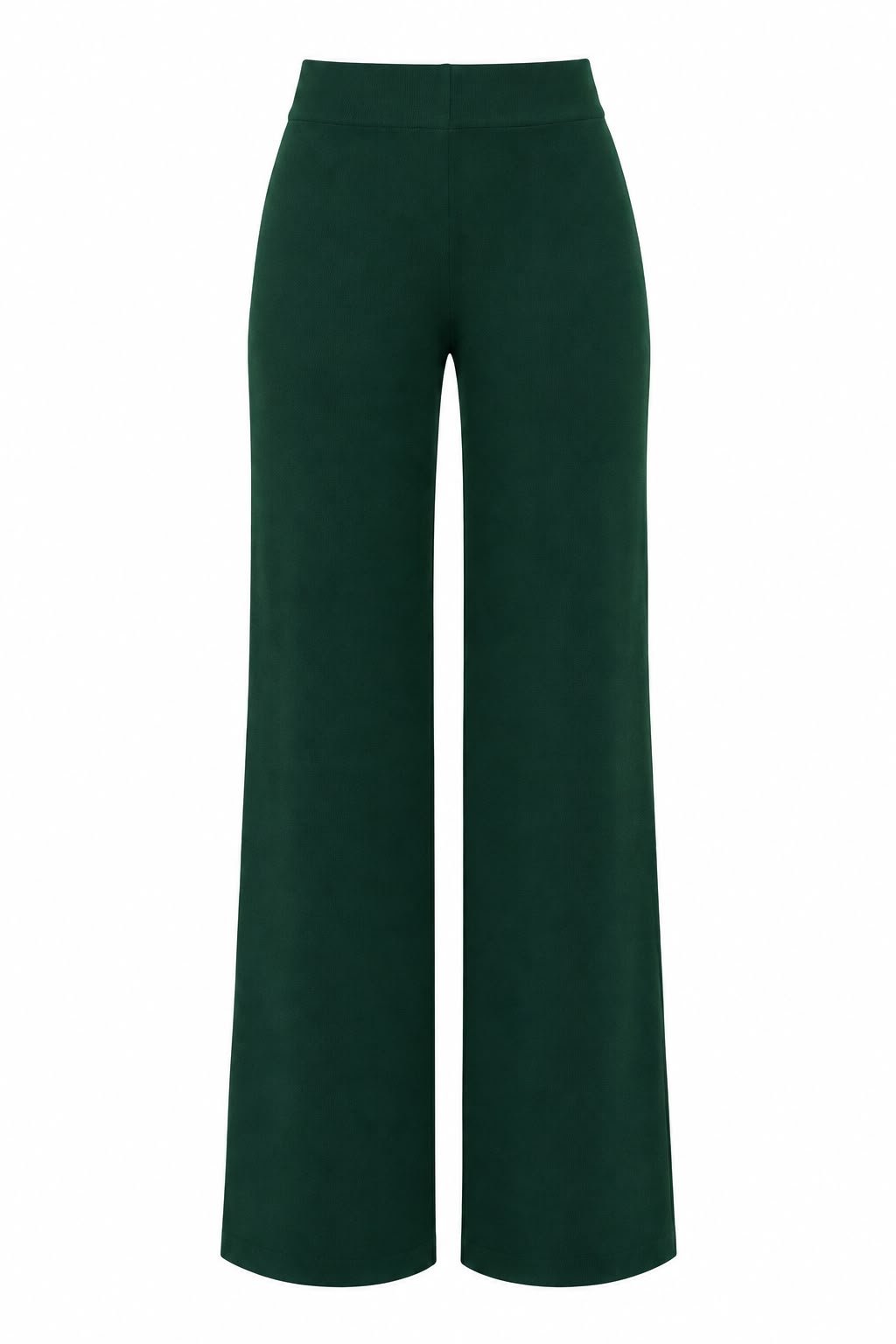 Pantalon en maille épaisse vert bouteille, vue de face